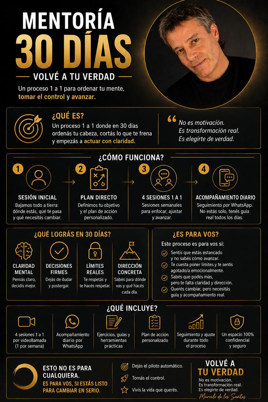 Mentoría 30 Días – Volvé a tu verdad